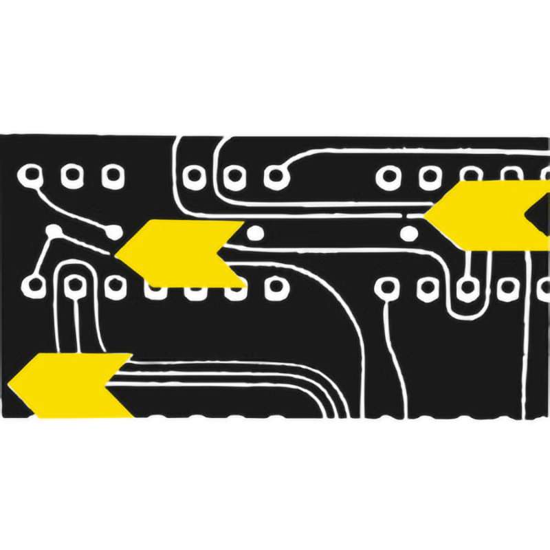 Inspection Arrows, Paper, 5/16"x3/4", 6.4 mil, Yellow, 1000/Env
